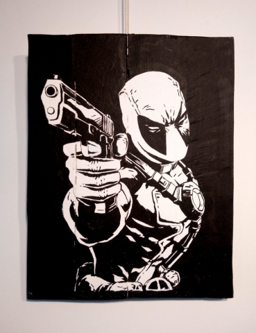 Cuadro Deadpool pistola