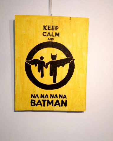 Cuadro cartel  keep calm and na na na Batman