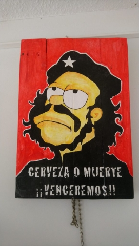 Cuadro Homer Simpson Ché Guevara Cerveza