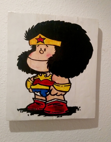 Cuadro de mafalda Wonder woman