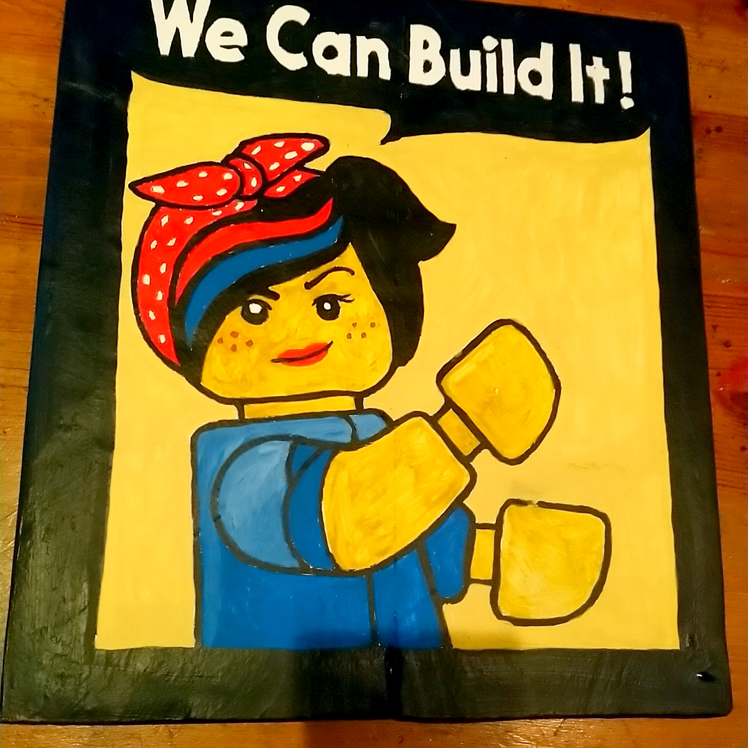 Cuadro We can build it lego mujer
