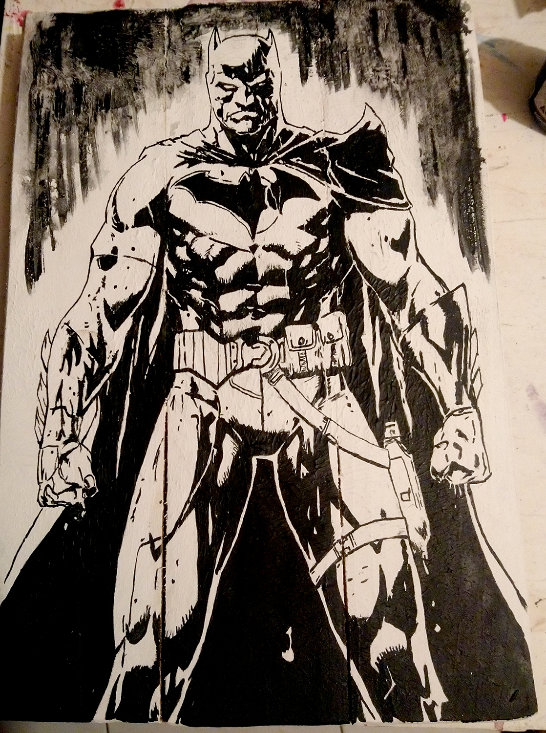 Cuadro Batman en blanco y negro