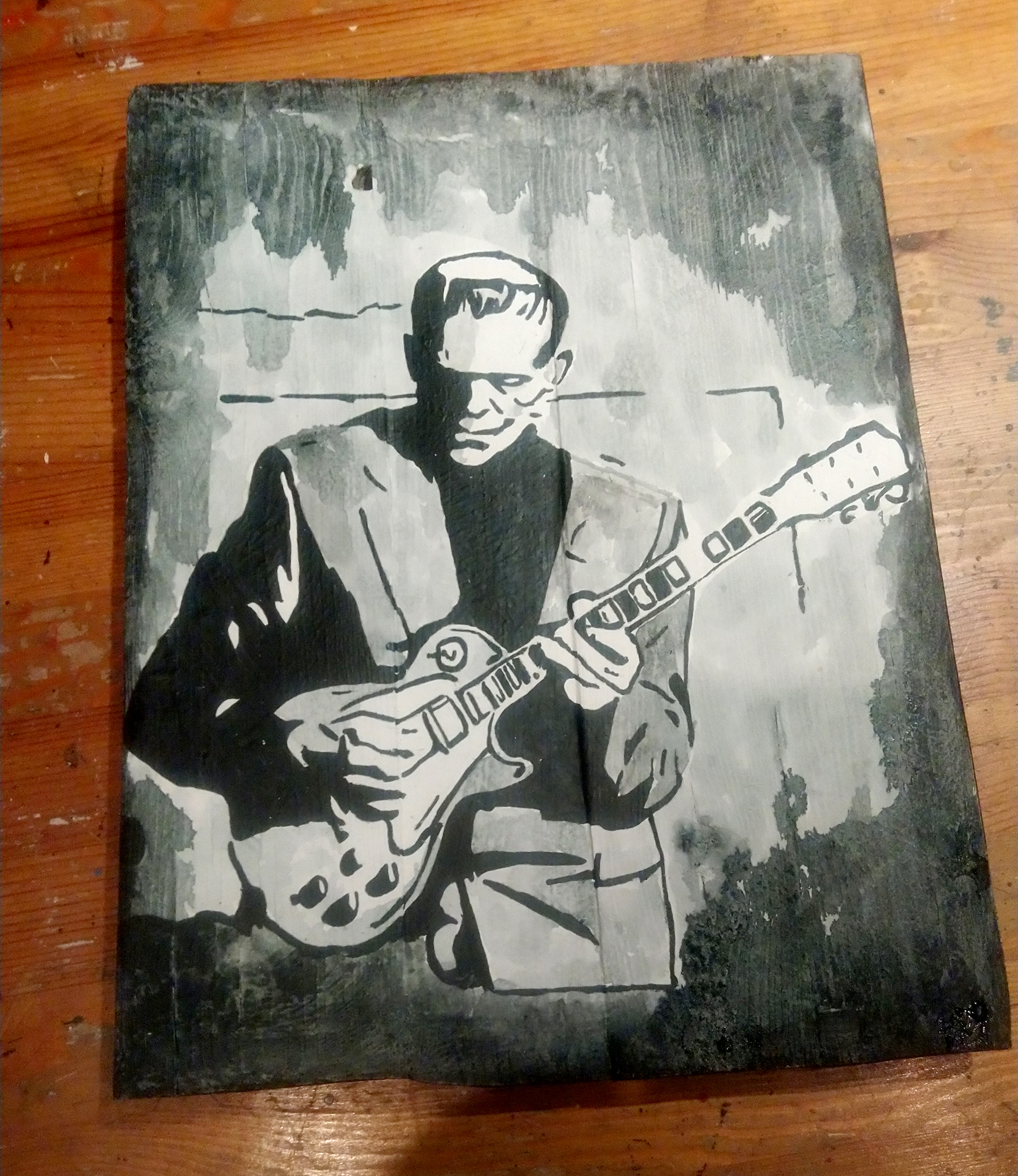 Frankenstein monstruo shelley rock guitarra