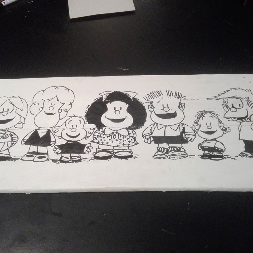 Cuadro Mafalda todos los personajes