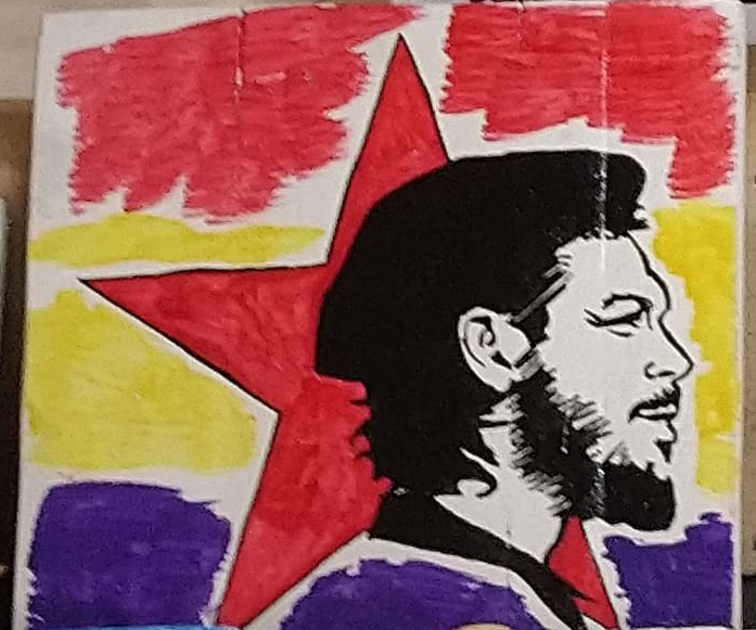 Cuadro Ché Guevara Bandera república
