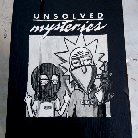 Cuadro Rick y Morty Unsolved Mysteries