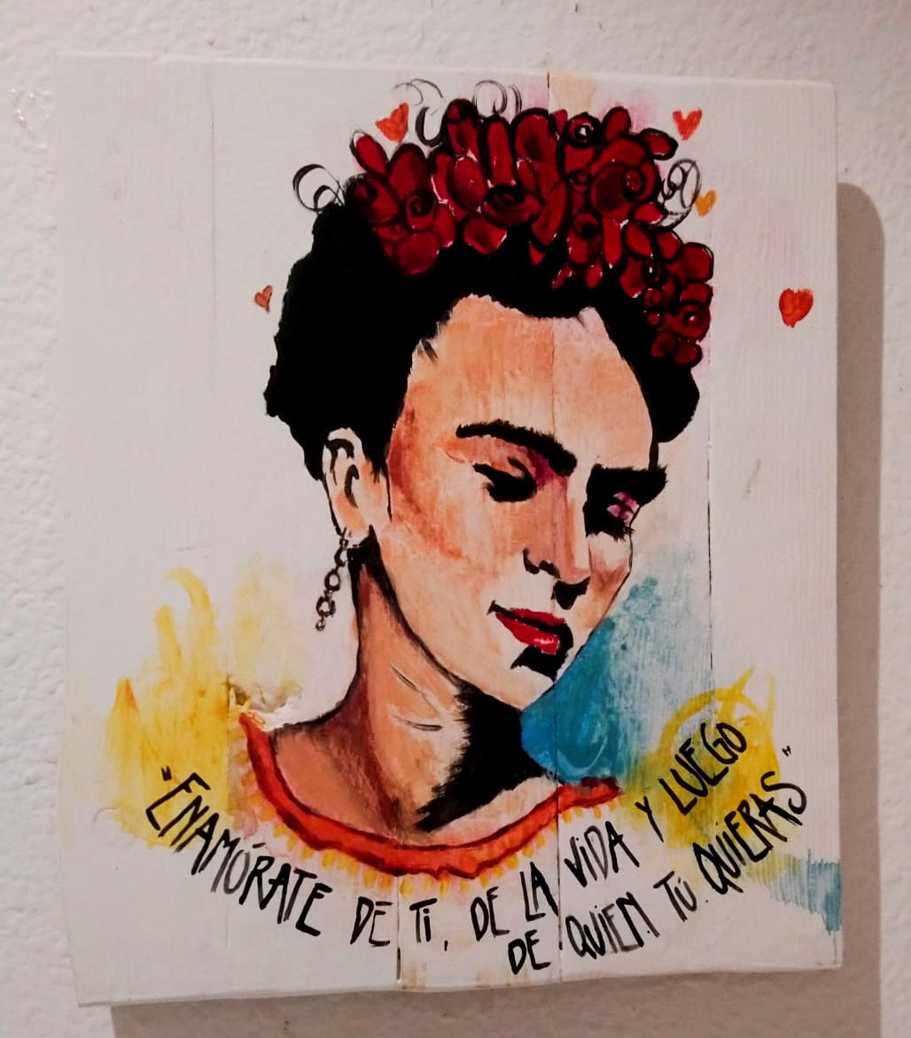 Cuadro Frida Kahlo Enamórate de ti, de la vida y luego de quien tú quieras