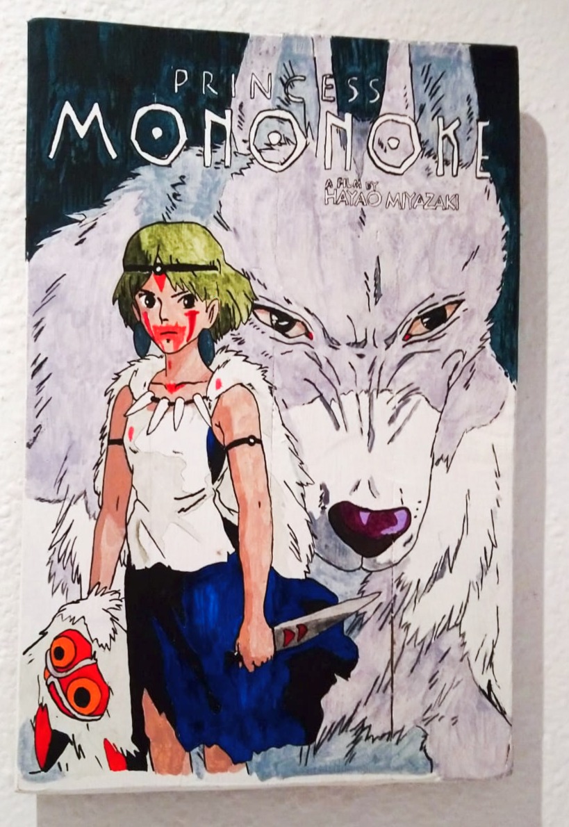 Cuadro Princesa Mononoke lobo