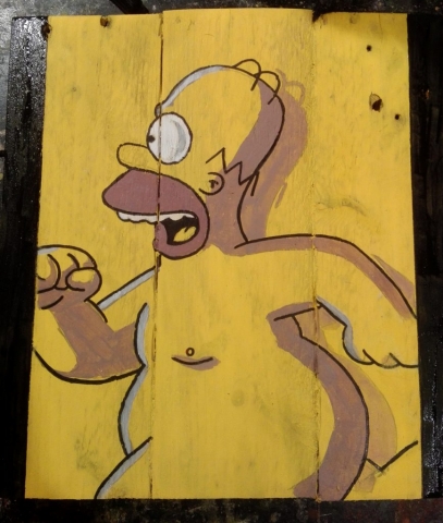 Cuadro Homer Simpson corriendo