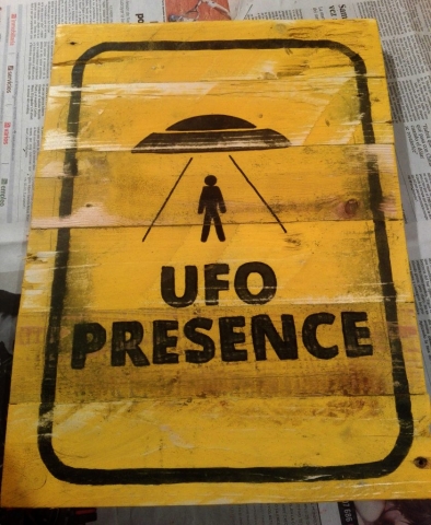 Cuadro cartel ufo ovnis extraterrestres