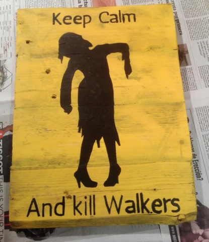 Cuadro Cartel Keep Calm and kill walkers