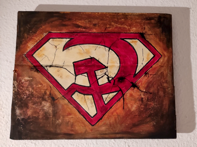 Cuadro escudo Red Son Superman rojo comunista
