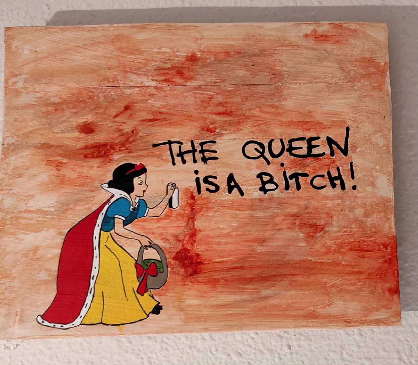 Cuadro blancanieves graffiti the queen is a bitch