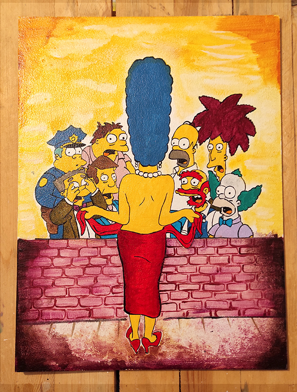 Cuadro Marge desnuda Los Simpsons