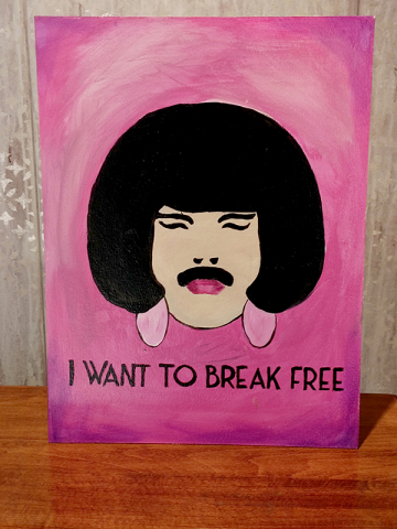 Cuadro Freddie Mercury Queen rock I want to brek free