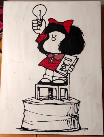 Cuadro Mafalda bombilla color