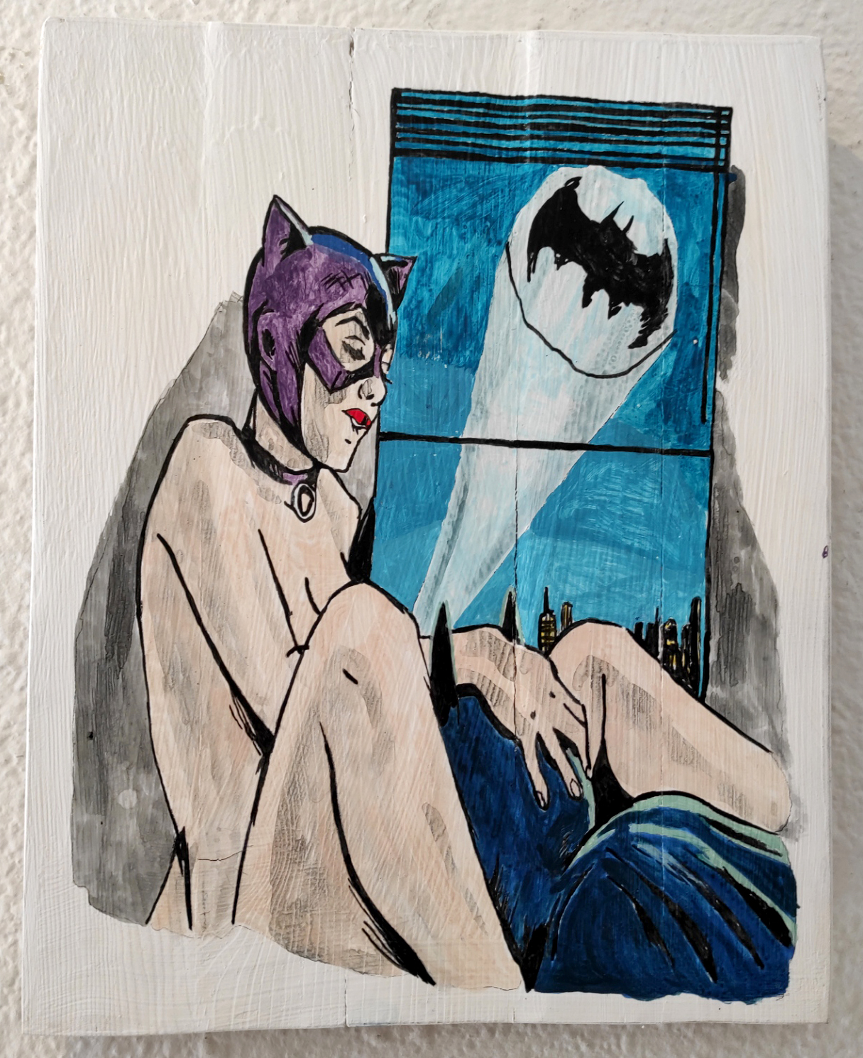 Cuadro Batman Catwoman sexo oral
