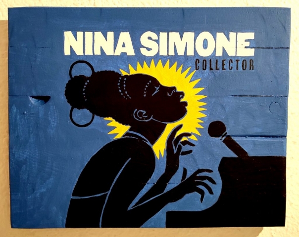 Cuadro Nina Simone blues piano mujer