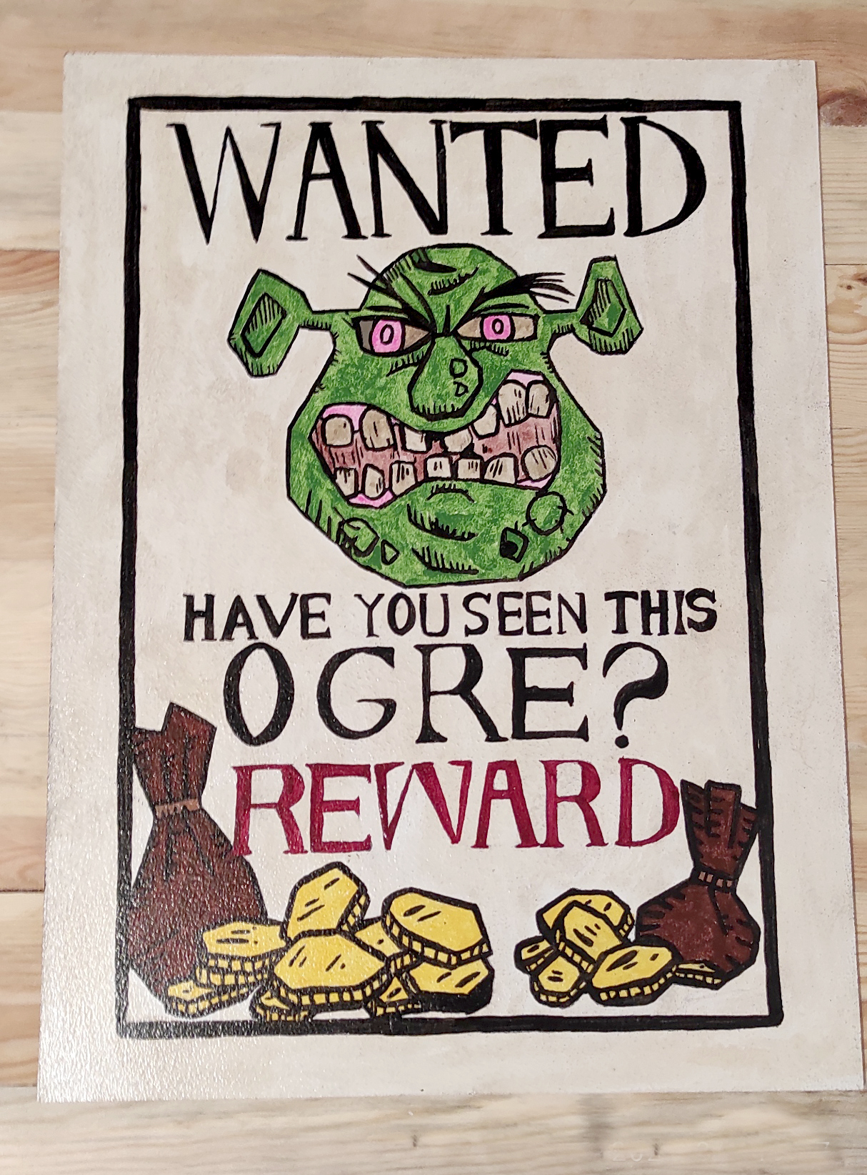 Cartel Shrek recompensa