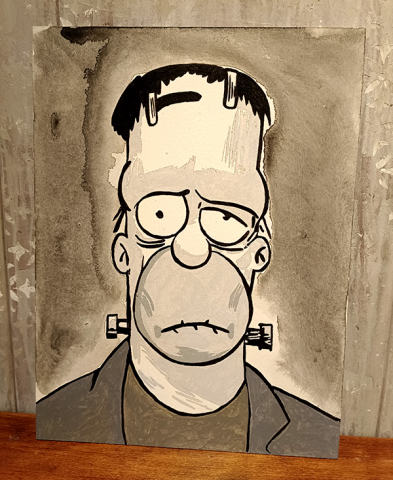 Homer Frankenstein Los Simpsons