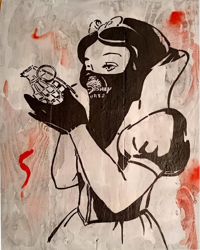 cuadro-blancanieves-stencil-arte-urbano-irreverentes