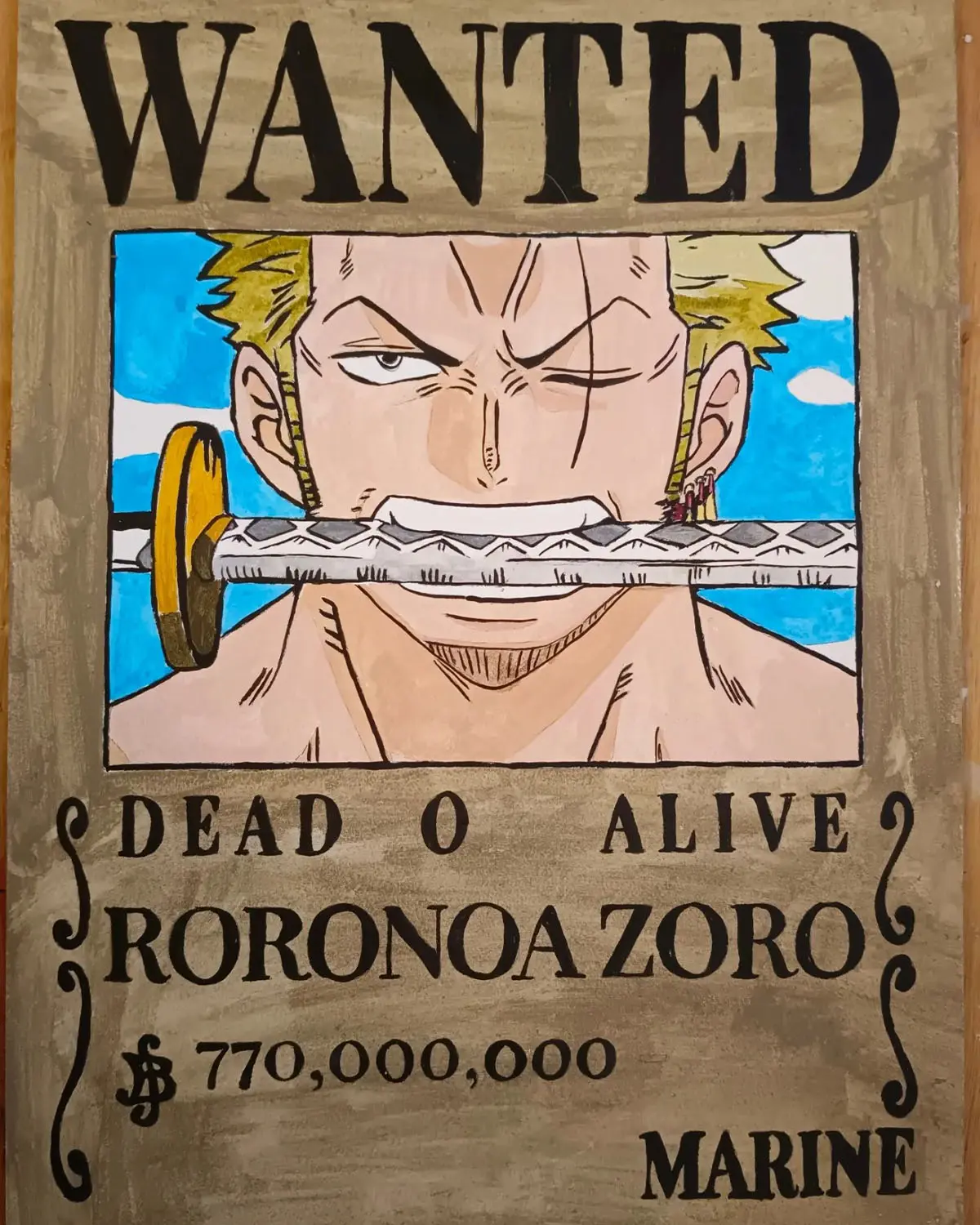 Lee más sobre el artículo Wanted Roronoa Zoro  ( 40 €)