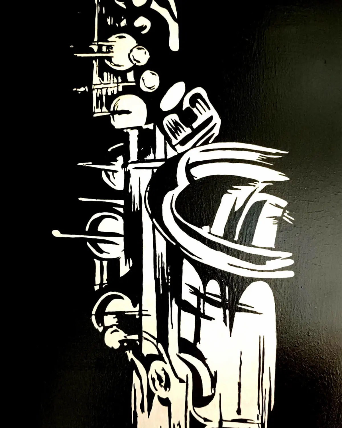 Lee más sobre el artículo Saxofón jazz blanco y negro (30 €)