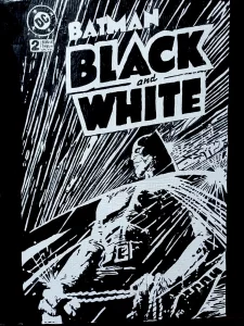 Batman Black and White ilustración cómic en blanco y negro estilo noir